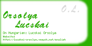 orsolya lucskai business card